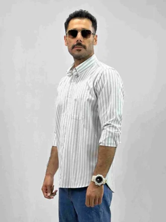 پیراهن راه راه نخی کد1040